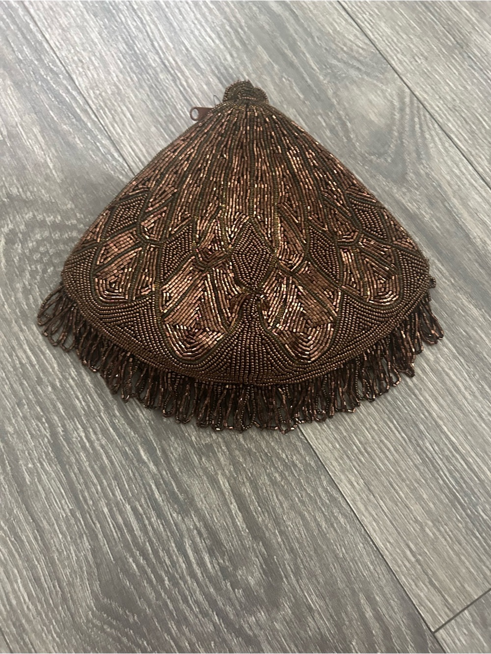 Beaded Brown Purse